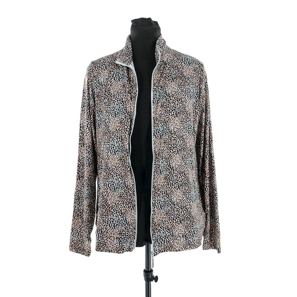 Sport Haley Women’s Golf Jacket Animal Design Full Zip Front Long Sleeve Medium